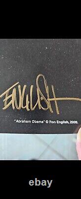 SOLD OUT Obama Poster Obama X Lincoln by Ron English Signed In Gold 1/1