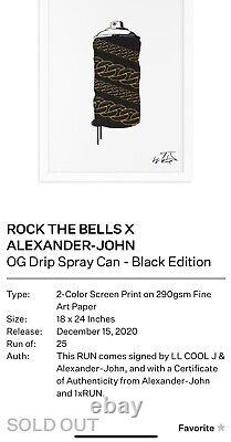 SOLD OUT Rock The Bells Alexander John LL Cool J OG Chain Print xx/25