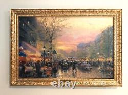 SOLD-OUT Thomas Kinkade Signed Canvas Art Limited Edition PARIS CITY OF LIGHTS
