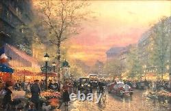 SOLD-OUT Thomas Kinkade Signed Canvas Art Limited Edition PARIS CITY OF LIGHTS
