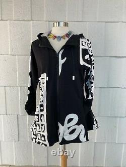Sale. Art To Wear. The Sold Out Exquisite Rundholz Letters Black Jacket Sz M