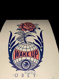 Shepard Fairey Art Print Wake Up Earth S/N Obey Giant Letterpress Sold Out! 2020
