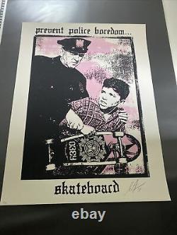 Shepard Fairey LIMITED PRINT Prevent Police Boredom SOLD OUT 2018