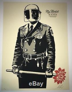 Shepard Fairey My Florist Is A Dick Print 2015 OBEY Giant Poster Mint Sold out