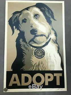 Shepard Fairey Obey Giant Print Adopt GOLD Variant #/400 Art Poster SOLD OUT