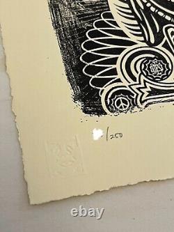 Shepard Fairey Peace Goddess Letterpress Rare Limited Print Icon Sold Out /250
