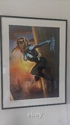 Sideshow Art Print Gwen Stacy By J. Scott Campbell Framed 24x18 SOLD OUT