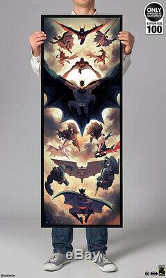 Sideshow Batman Mondo SIGNED art print Poster Huge 16x35.5 SOLD OUT xx/400 RARE