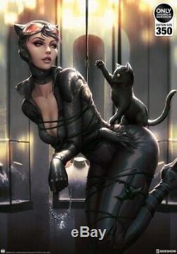 Sideshow Catwoman All Tied Up Fine Art Print by Kendrick Lim Signed NEW SOLD OUT