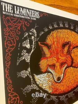 Sold Out Lumineers 2013 S/N Todd Slater Art Screen Gig Print Poster Mondo