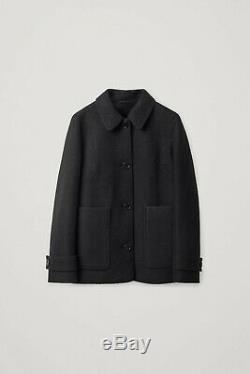 Sold out COS Boiled Wool Jacket/Coat in black. UK6, EU32 BNWT. Minimal, arket, acne