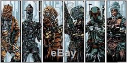 Star wars The bounty hunters by Ken Taylor Set of 6 Rare sold out Mondo