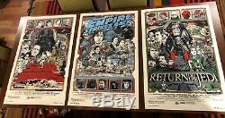 Star wars by Tyler Stout Rare Sold out Mondo set of 3 prints Regular