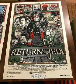 Star wars by Tyler Stout Rare Sold out Mondo set of 3 prints Regular
