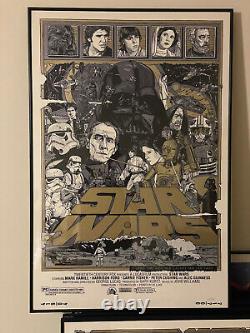 Star wars by Tyler Stout Variant Set of 3 Posters Rare Sold Out Mondo Print