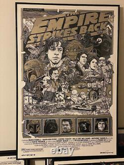 Star wars by Tyler Stout Variant Set of 3 Posters Rare Sold Out Mondo Print