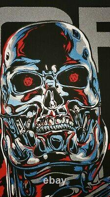 TERMINATOR 2 KEN TAYLOR screen print withmetallic ink ONLY 120 MADE! RARE SOLD OUT