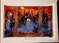 The Lord Of The Rings Triptych Print 2020 #'d GABZ 20 Color Silkscreen! Sold Out
