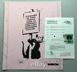 The Real Not Not Banksy Sold Out April Fools Signed Screen Print With Coa #/300