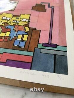 The Simpsons On The Couch. Adam Lister Limited Edition Print. Sold Out. Unopened