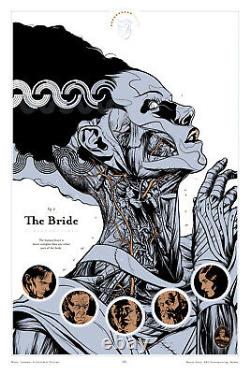The bride of Frankenstein by Martin Ansin Variant Rare Sold Out Mondo Print