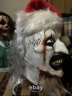 Tinsley Transfers Terrifier 3 Santa Art the Clown mask Sold out AUTOGRAPHED