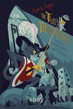 Tom & Jerry The two musketeers by Anne Benjamin Rare sold out Mondo print