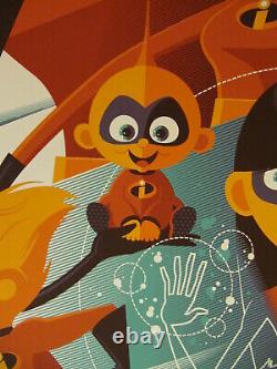 Tom Whalen The Incredibles Mondo Movie Poster Print Disney Pixar Rare Sold Out