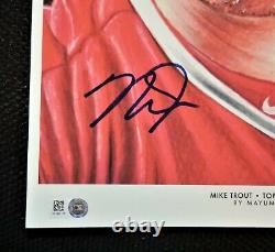 Topps Living Set Fine Art Print #200 Mike Trout Signed! #/100 SOLD OUT -SSSP