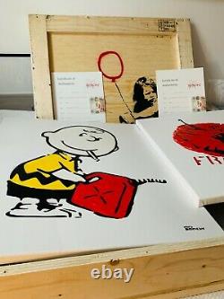 Two Mrs Banksy Signed Original Canvas Charlie Brown Ballerina Not Print Sold Out