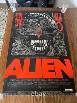 Tyler Stout Alien Signed Limited Edition Rare Sold Out Print Mondo