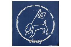 Yoshitomo Nara Blue Vinyl Dog Coin Bank SOLD OUT BONUS Navy Flag