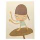 Yoshitomo Nara Marching On A Butterbur Leaf Print Lithograph Authentic Sold Out